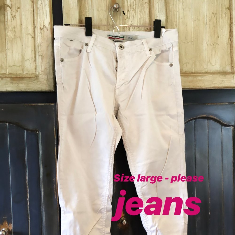 white jeans- please
